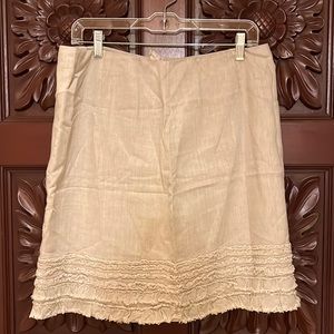 Tommy Bahama Linen Ruffle Skirt Size 10